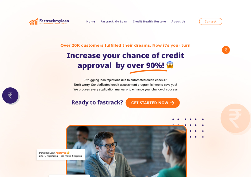 Fastrack My Loan - Landing Page Design